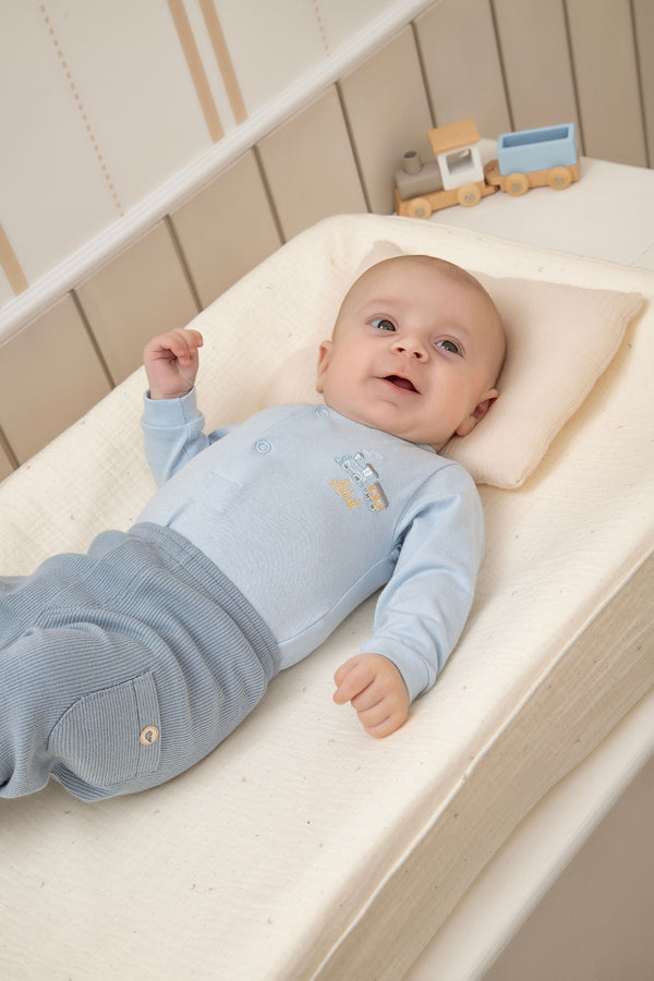 Conjunto Baby Letut Malha Conforto Bordado e Bolsinho Passarinho