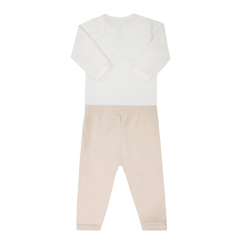 Conjunto Baby Letut Manga Longa Suedine Egípcio Bordado Ursinho Masculino - Image 2