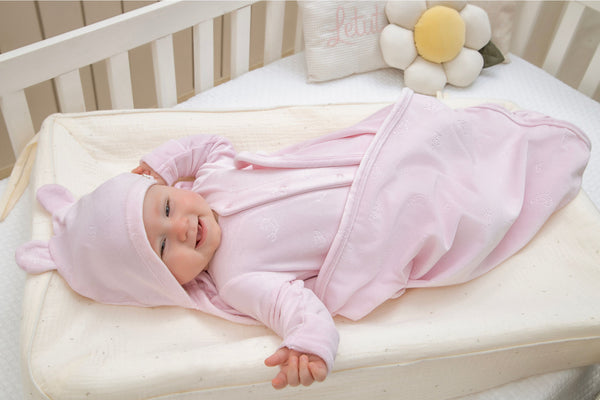 Manta Letut Plush com Touca de Orelhinhas e Passarinhos Baby