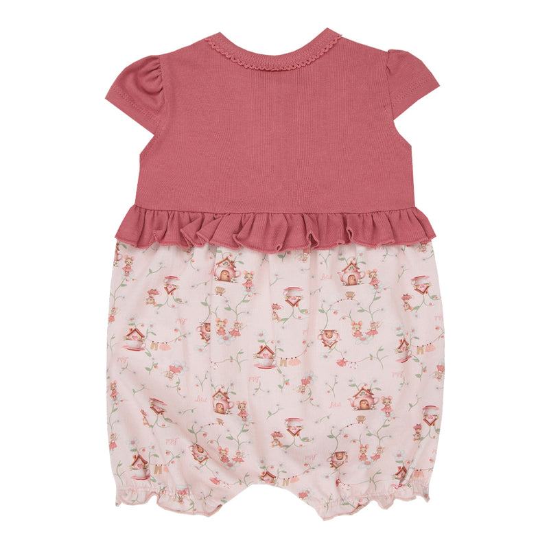 Macacão Curto Letut Bebê Feminino com Babado Ombro e Malha Conforto Verão Letut LT19679 - Image 5
