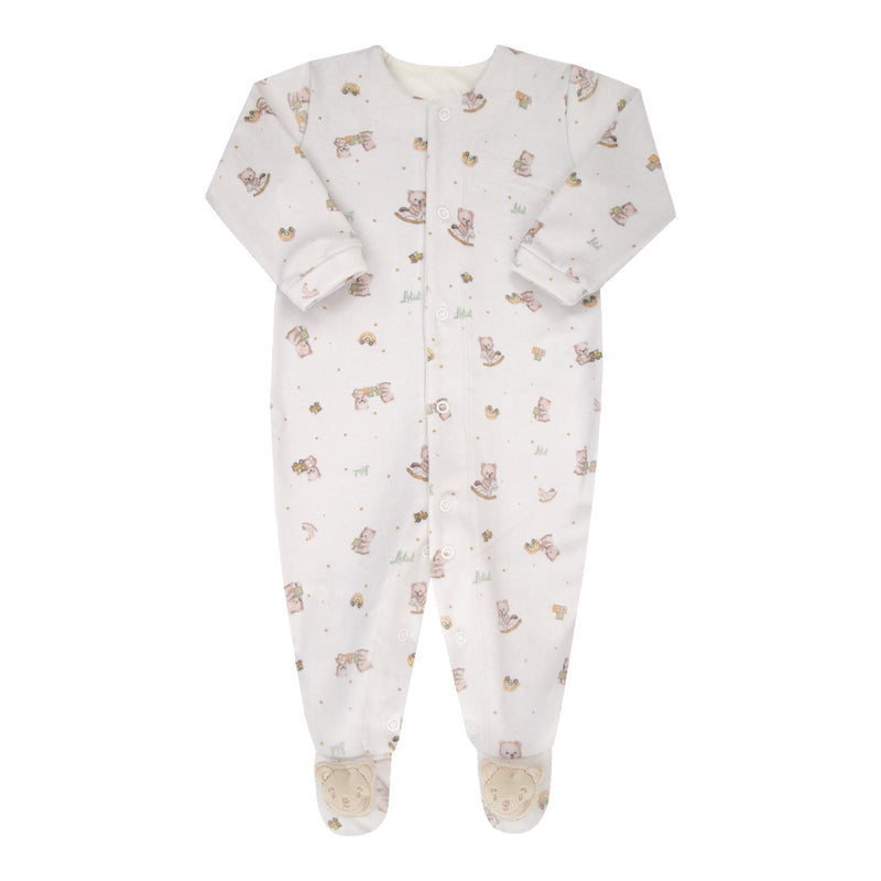 Macacão Longo Bebê Plush com Bordado e Abertura Frontal Letut Inverno Letut LT19629 - Image 5