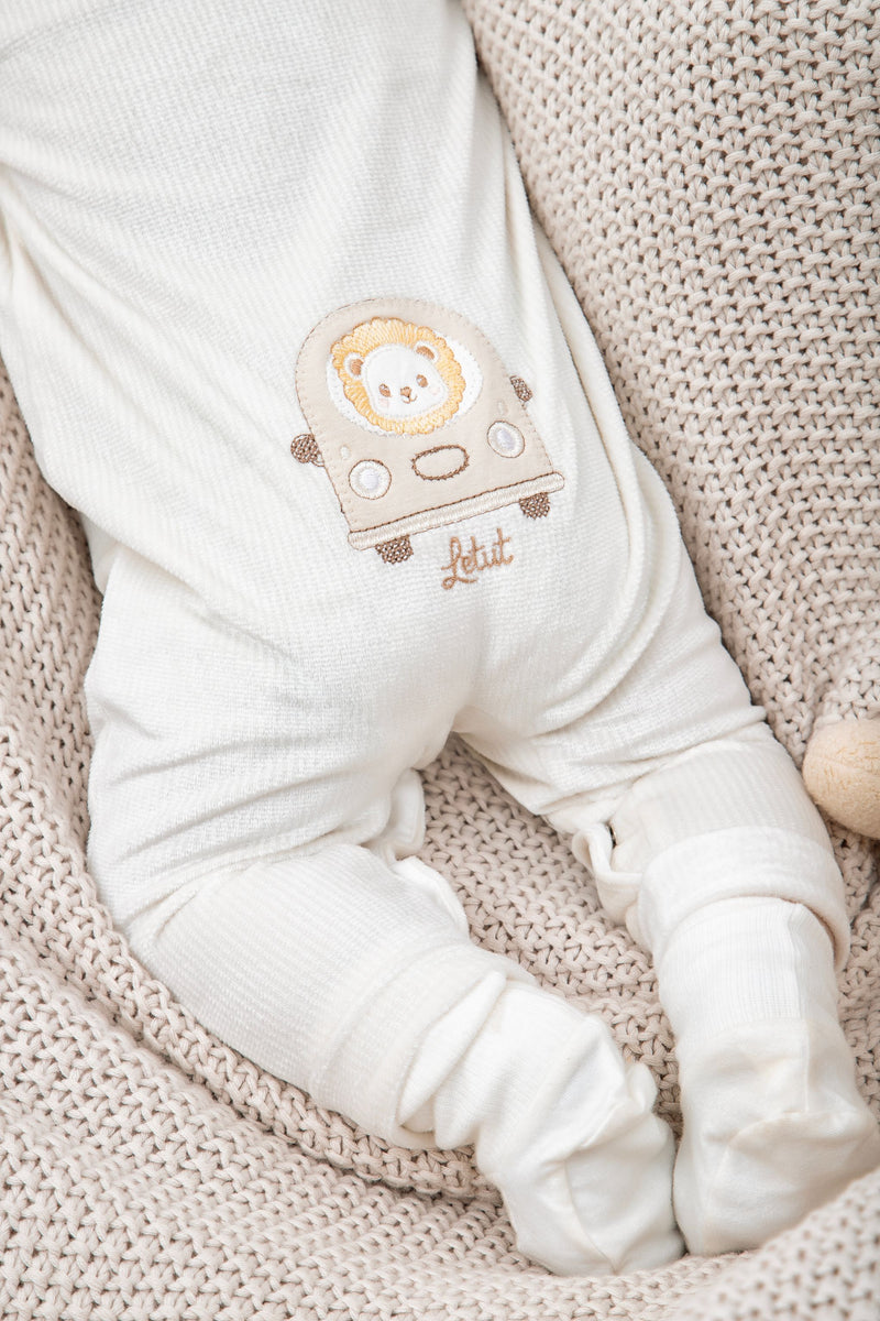 Macacão Longo Plush Bordado Letut com Forro em Algodão para Bebê Inverno Letut LT19630 - Image 2