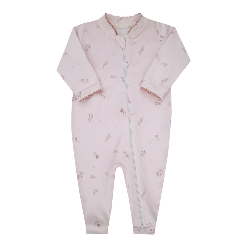 Macacão Longo Letut Plush Zíper Duplo Bordado Coração Baby Inverno Inverno Letut LT19639 - Image 2