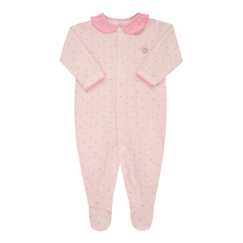 Macacão Longo Feminino Bebê Letut com Pezinho e Estampa de Frutinhas  LT19760 - Image 2