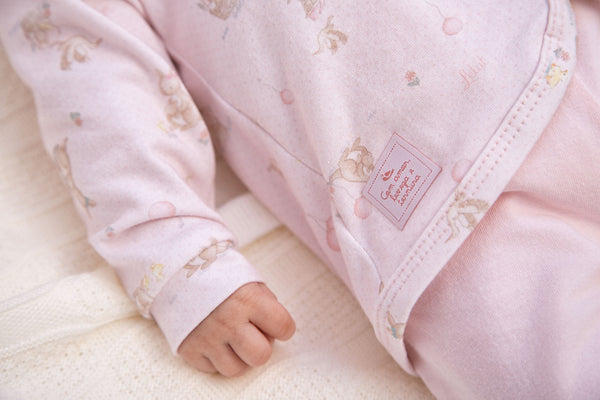 Kit Bebê Enxoval Casaco Body e Calça Estampado Algodão com Elastano