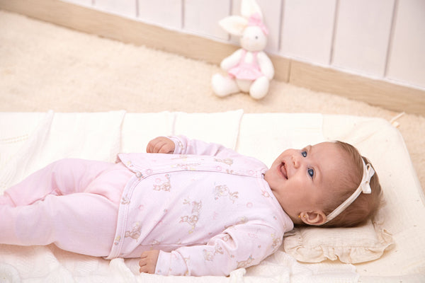 Kit Bebê Enxoval Casaco Body e Calça Estampado Algodão com Elastano