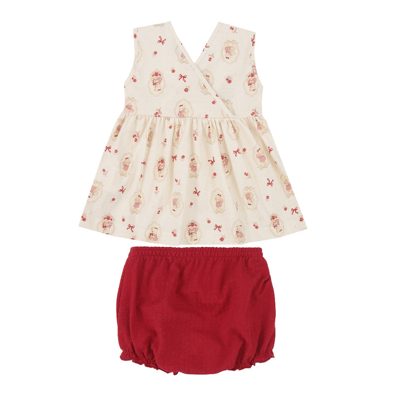 Conjunto Infantil Feminino com Vestido Estampado e Shortinho Confortável — Letut - Image 5