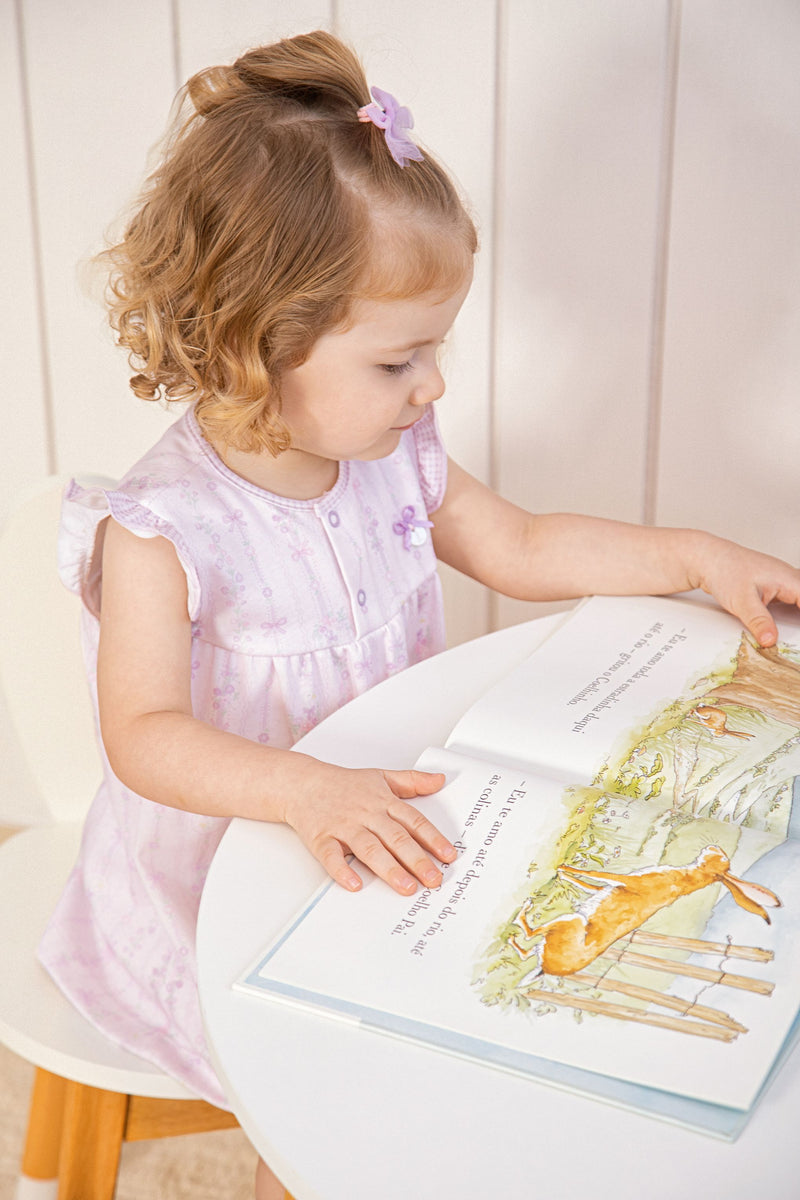 Vestido Infantil Feminino Suedine Estampado com Manga Babado e Calcinha Inclusa - Image 2