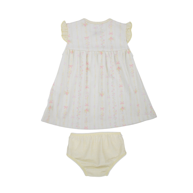 Vestido Infantil Feminino Suedine Estampado com Manga Babado e Calcinha Inclusa - Image 8