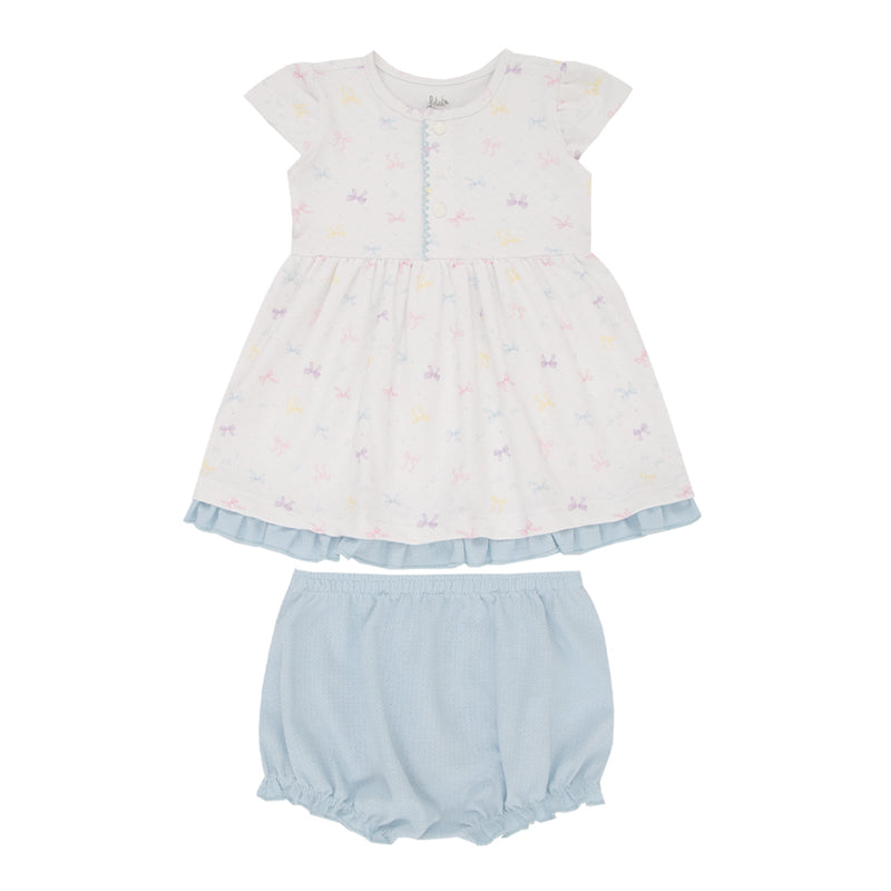 Vestido Infantil Feminino Malha Conforto com Manga Copinho e Shortinho Tapa-Fralda Incluso - Image 2