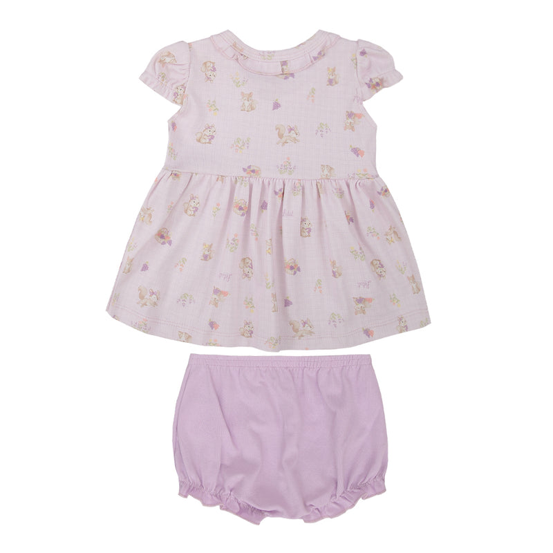 Vestido Infantil Feminino Suedine com Manga Balonê e Shortinho Tapa-Fralda - Image 5