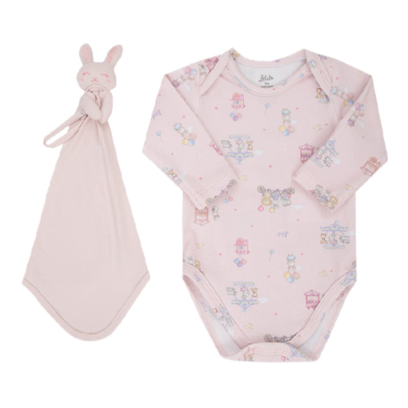Kit Bebê Presente Malha Conforto com Body, Naninha e Prendedor de Chupeta - Image 8