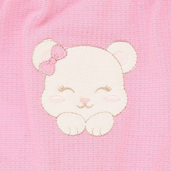 Conjunto Baby Feminino Body em malha conforto de algodão e Calça com Bordado no Bumbum Letut