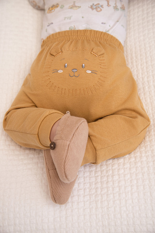 Conjunto Bebê Masculino Malha Conforto Body Safari com Bordado e Calça