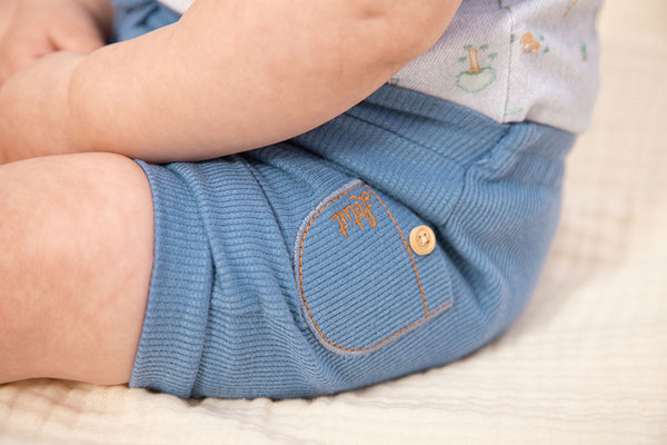 Conjunto Baby Masculino Body Estampado e Shorts com Bolso Decorativo Letut