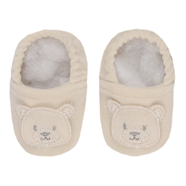 Pantufa Bebê Plush com Bordado de Bichinho e Elástico de Ajuste