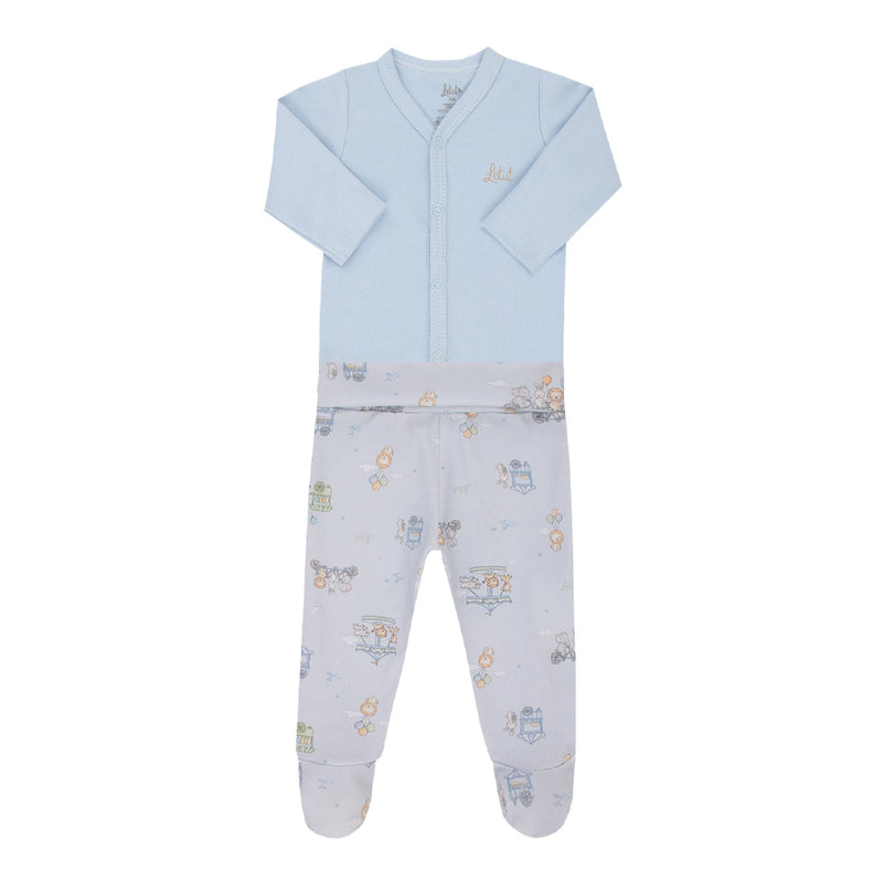 Conjunto Bebê Prematuro Suedine com Calça Pezinho Integrado e Botão de Pressão - Image 8