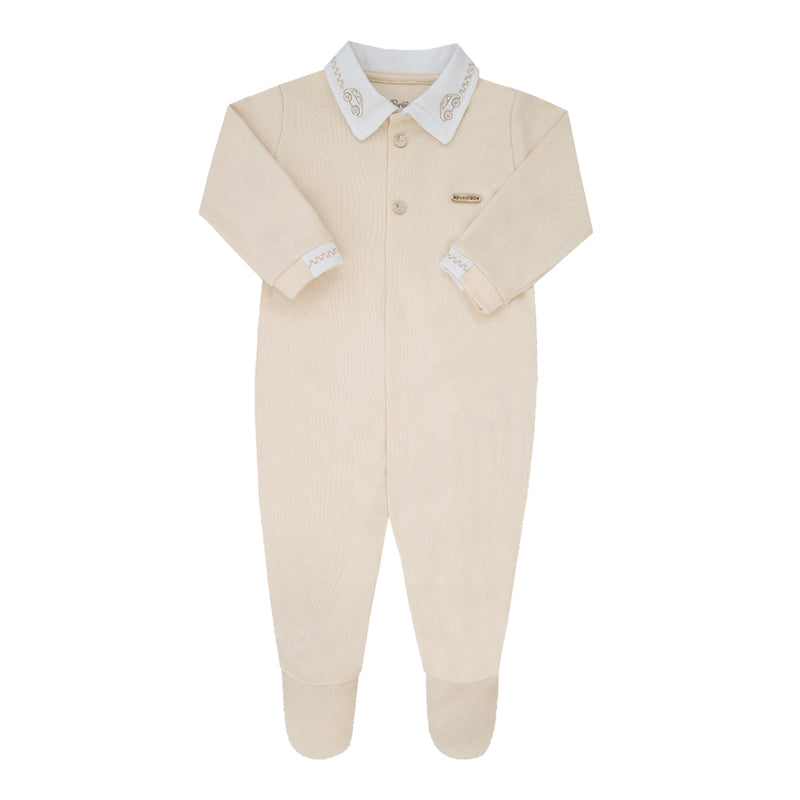 Macacão Longo Bebê Masculino Suedine com Bordado de Carrinho e Plaquinha Paraíso - Image 2