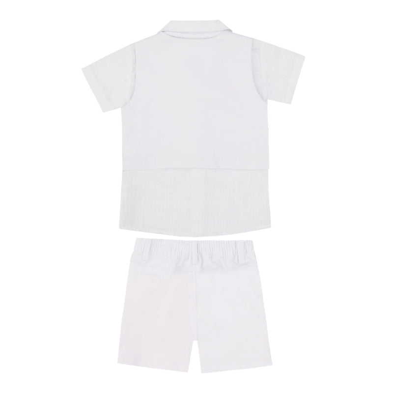 Conjunto Masculino Cerimônia Camisa, Colete e Shorts Paraiso - Image 5