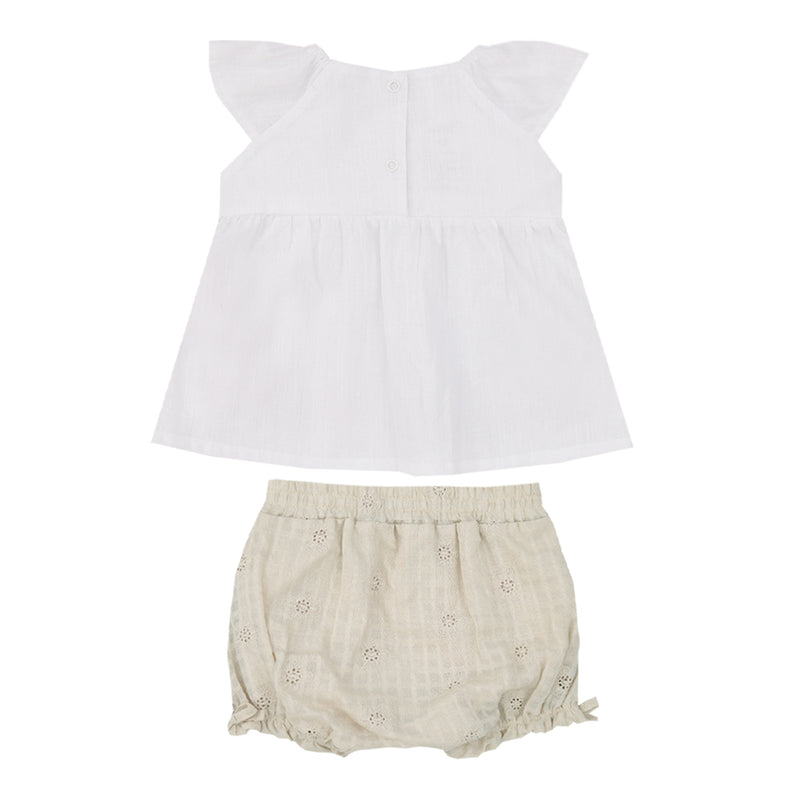 Conjunto Bata Bordada com Shorts em Lese Paraíso - Image 2