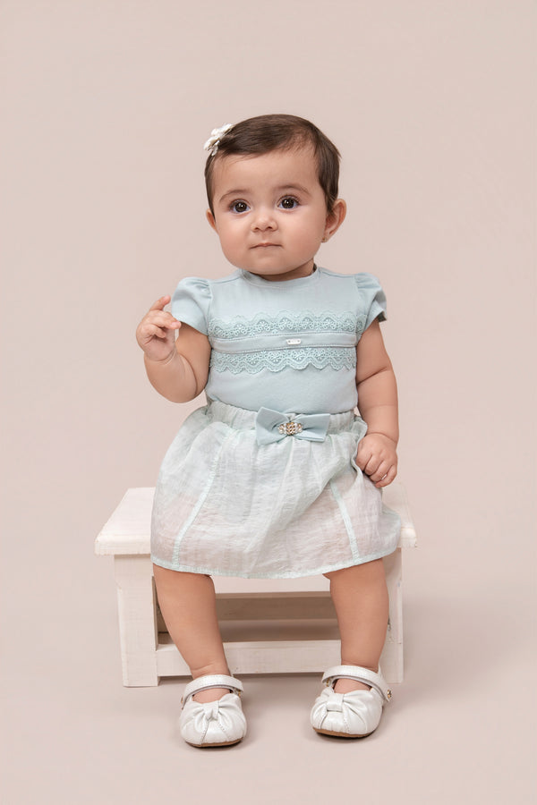 Conjunto Feminino Blusa e Saia com Shorts Interno Paraiso
