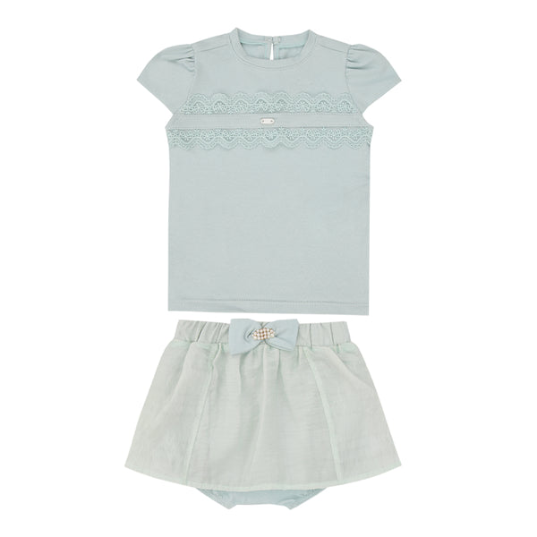Conjunto Feminino Blusa e Saia com Shorts Interno Paraiso