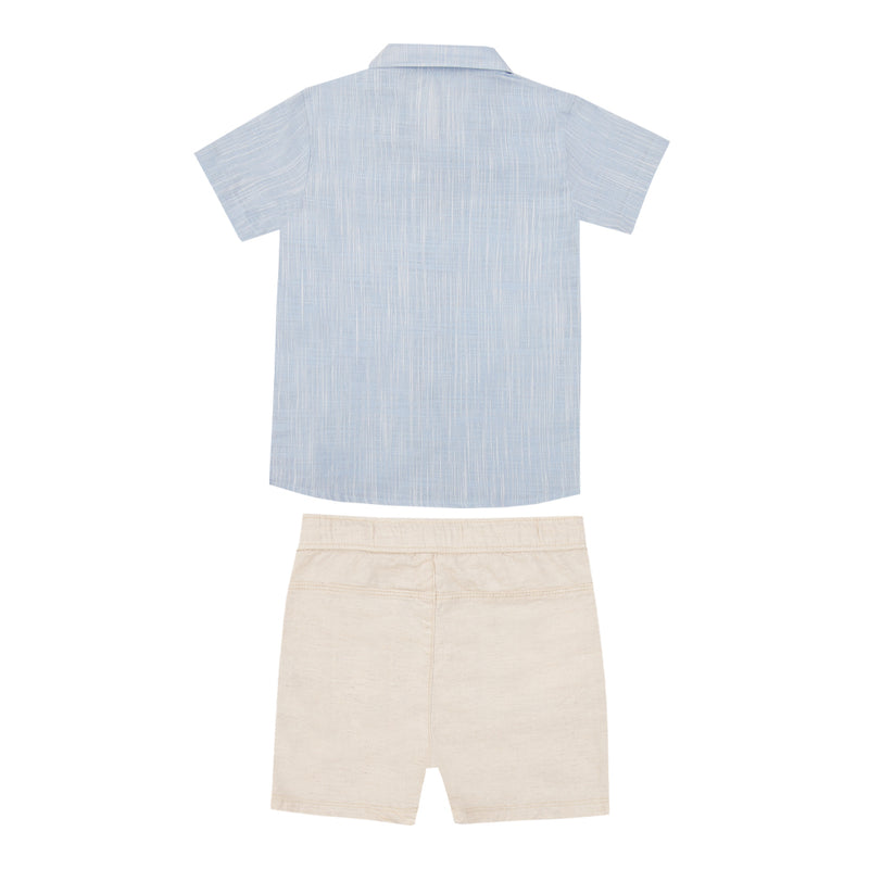 Conjunto Masculino Camisa Silk com Shorts em Linho Paraiso - Image 5