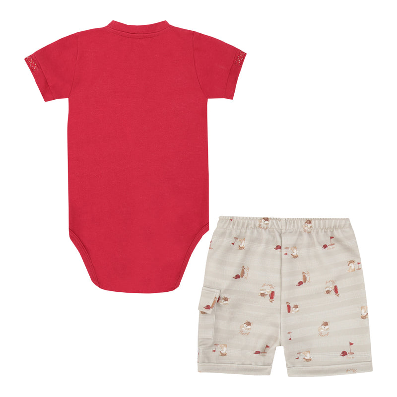 Conjunto Masculino Body com Shorts Estampado Golfe Paraiso - Image 5