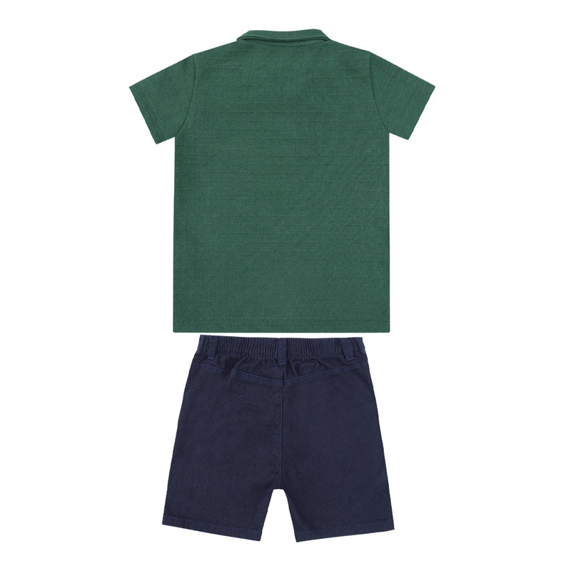 Conjunto Masculino Camiseta Gola Polo com Shorts Paraiso - Image 5