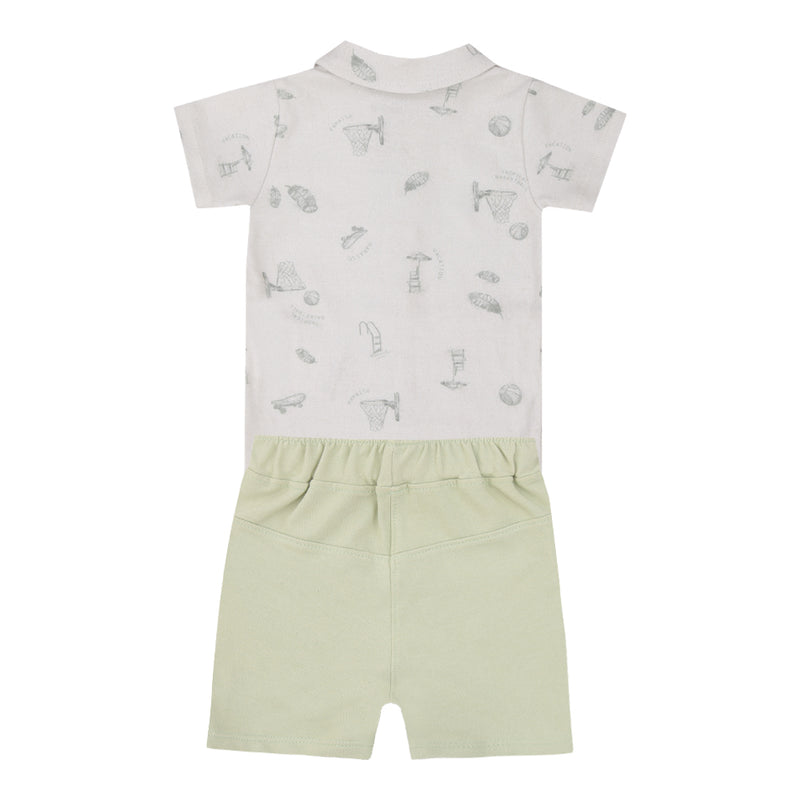 Conjunto Masculino Body Estampado com Shorts Paraiso - Image 5