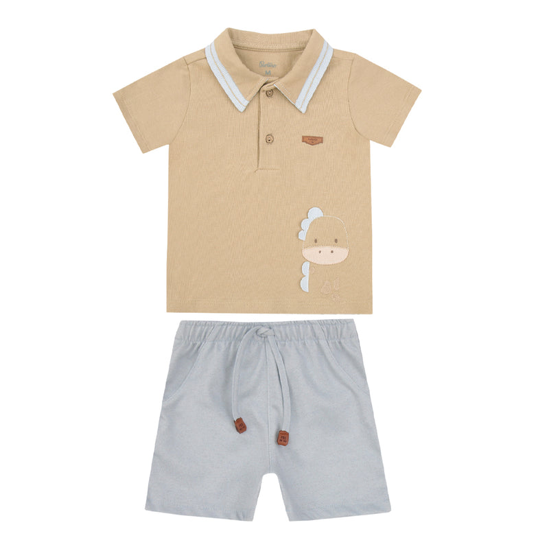 Conjunto Masculino Camisa Polo com Shorts em Ponto Roma Paraiso - Image 5