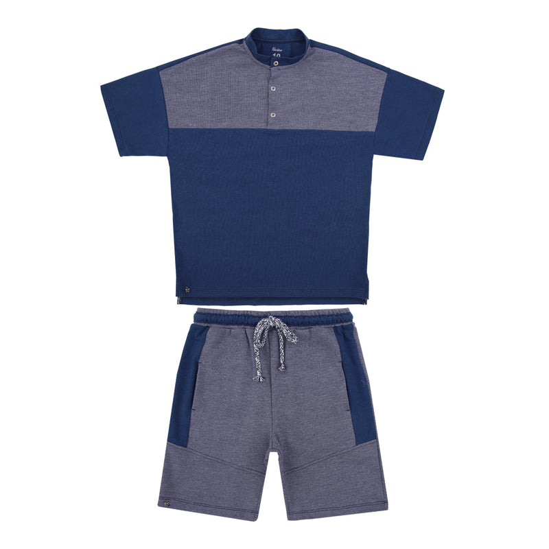 Conjunto Masculino Camiseta Bicolor com Shorts Paraiso - Image 2