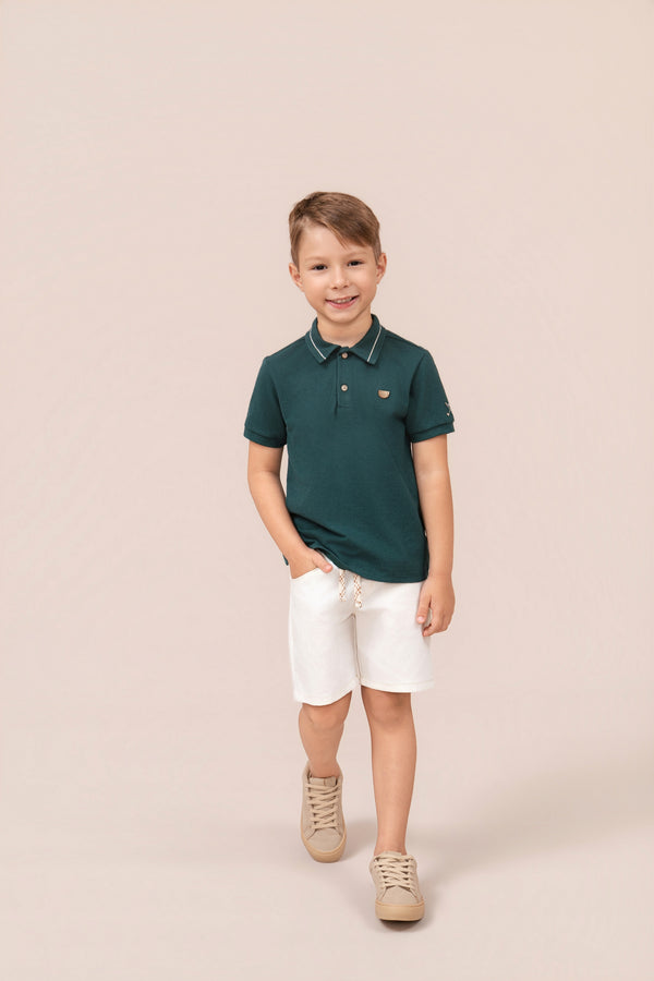 Conjunto Masculino Camisa Polo com Bordado Golfe Paraiso