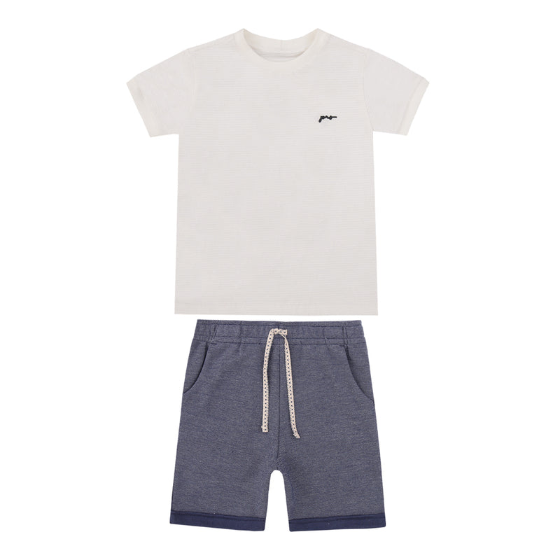 Conjunto Masculino Camiseta Estampada com Shorts Piquet Suedine Paraiso - Image 5