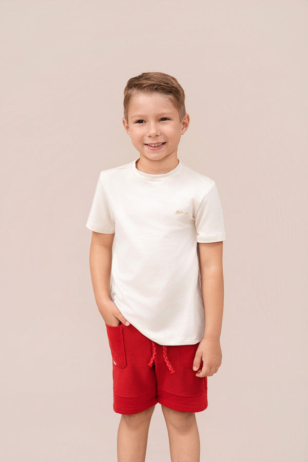Conjunto Masculino Camiseta Básica com Shorts Paraiso