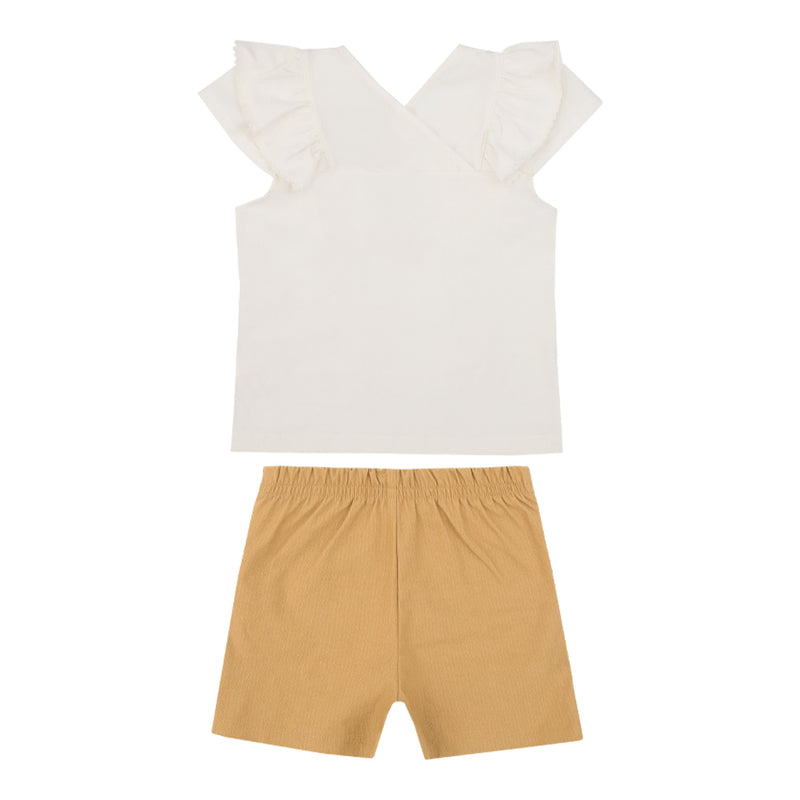 Conjunto Feminino Blusa com Shorts Saia Bengaline Paraiso - Image 5