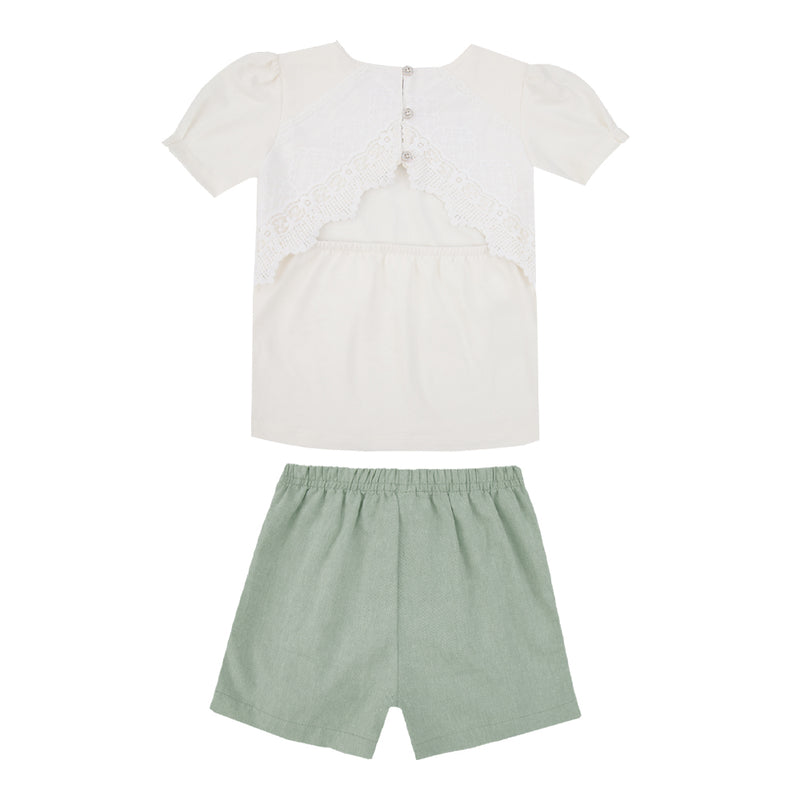 Conjunto Feminino Blusa com Shorts em Algodão Paraiso - Image 5