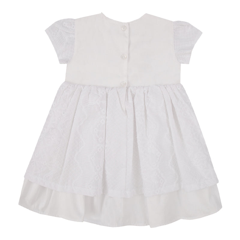 Vestido Bebê Cerimônia Tricoline e Voil com Bordado e Saia Sobreposta linha natal - Image 5