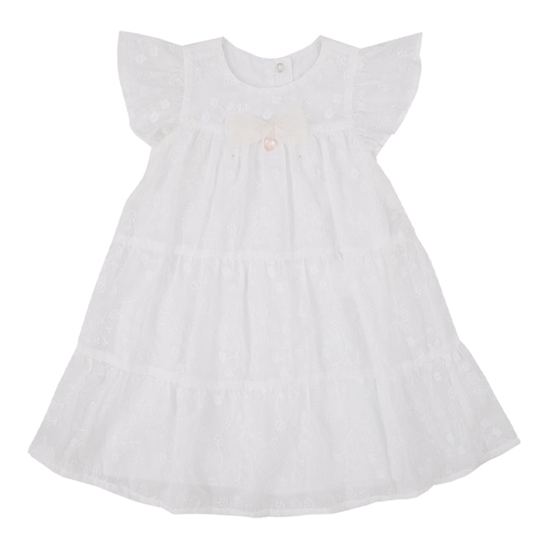 Vestido em Voil Bordado com Laço de Organza Paraiso - Image 5