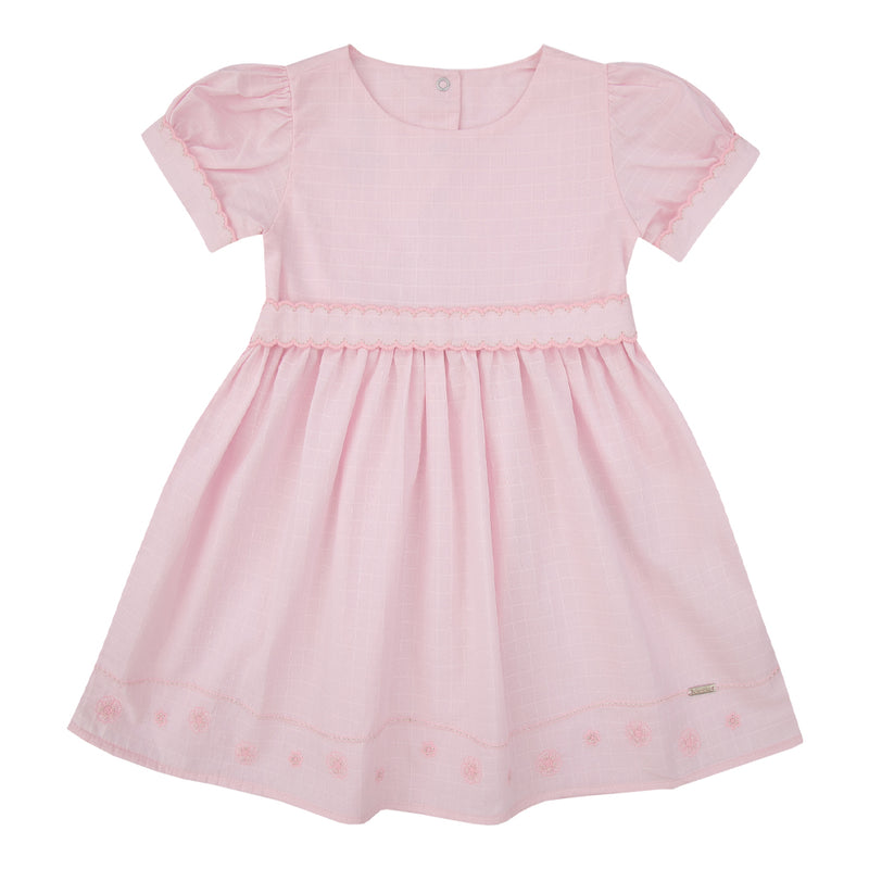 Vestido em Tricoline Maquinetado com Bordado na Barra Paraiso - Image 2