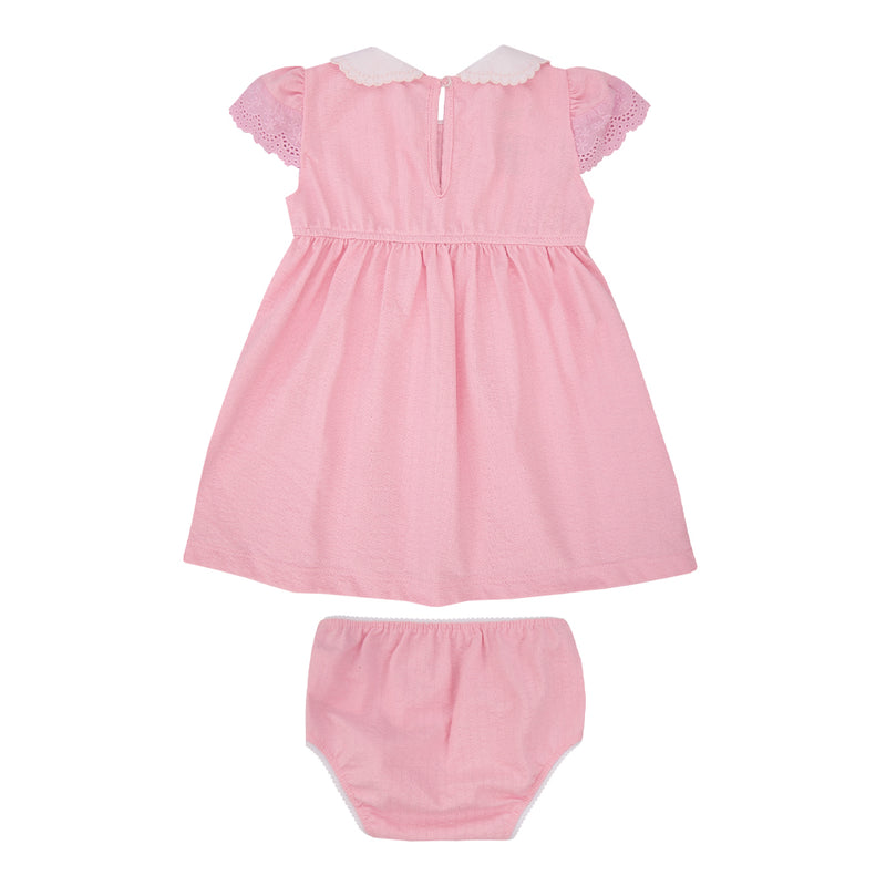 Vestido Bebê com Gola Bordada e Calcinha Paraíso - Image 5