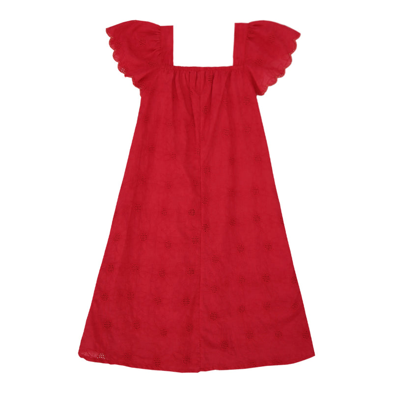 Vestido Infantil Festa em Laise com Decote Lastex e Manga Franzida - Image 2