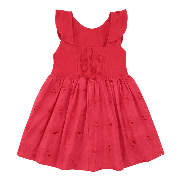 Vestido em Malha Conforto com Saia em Laise Floral Paraiso