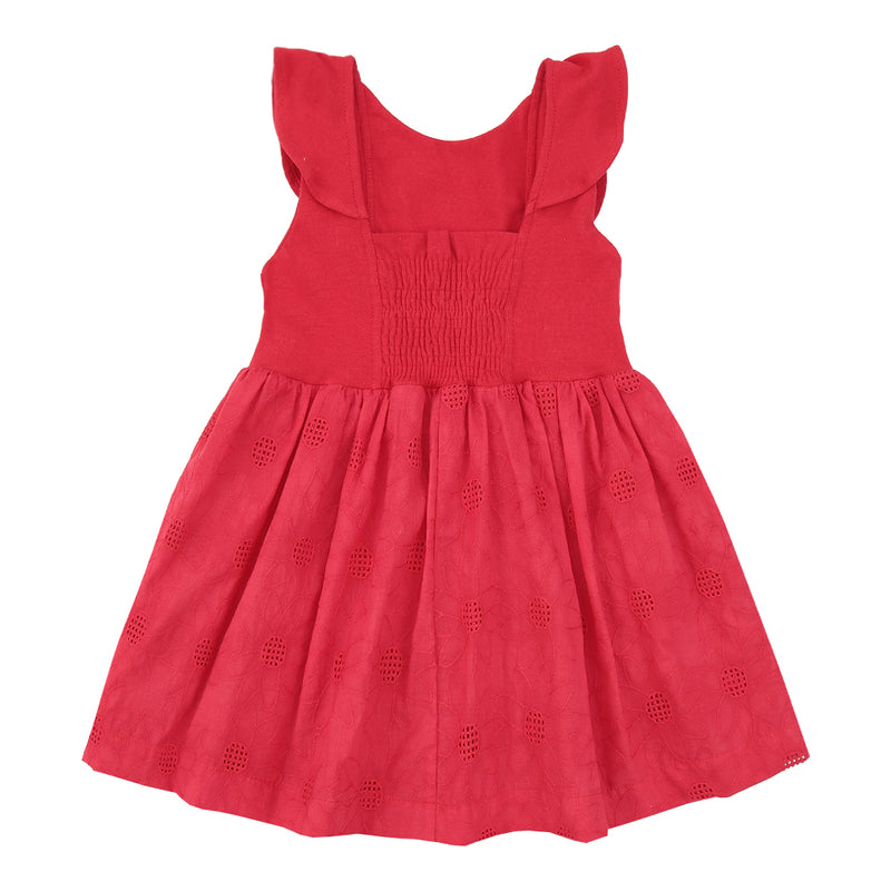 Vestido em Malha Conforto com Saia em Laise Floral Paraiso - Image 2