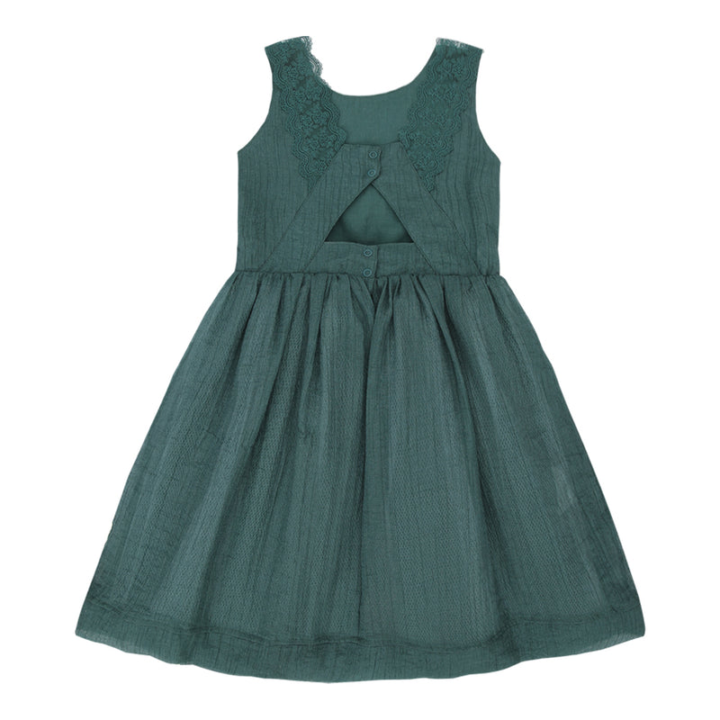 Vestido Infantil Festa Chiffon e Voil com Renda, Strass e Saia Estruturada em Tule - Image 5