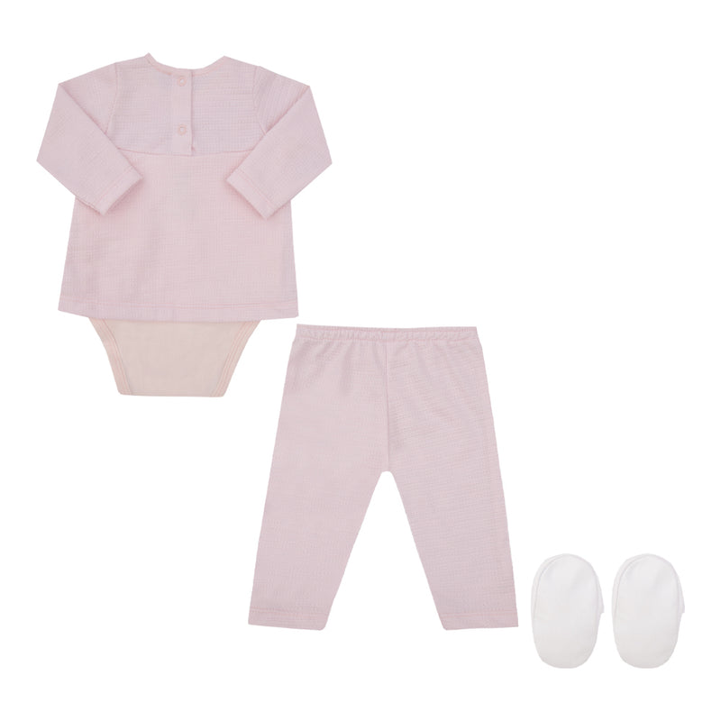 Conjunto Bebê Body Manga Longa Malha Conforto Visual Batinha com Sapatinho - Image 8