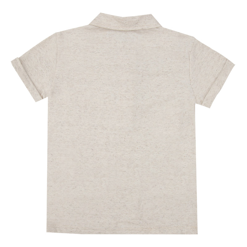 Camisa Polo Infantil Masculino Manga Curta Linho com Gola Estruturada - Image 5
