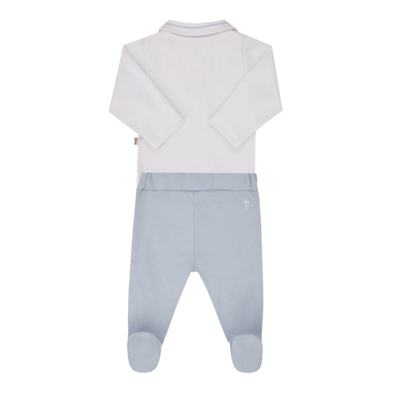 Conjunto Bebê Prematuro Suedine Premium Body Manga Longa com Pezinho - Image 2