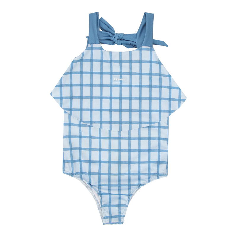 Maiô Infantil Proteção UV com Babado Godê no Busto e Laço nas Costas - Image 2