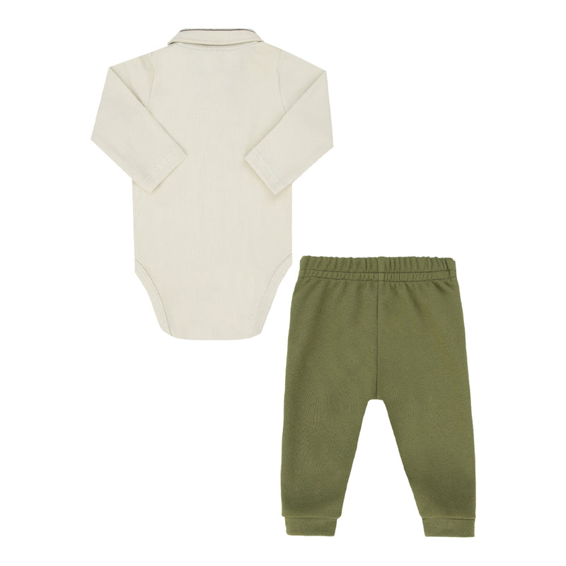 Conjunto Baby Malha Conforto e Piquet Suedine com Bordado e Botões de Pressão - Image 5
